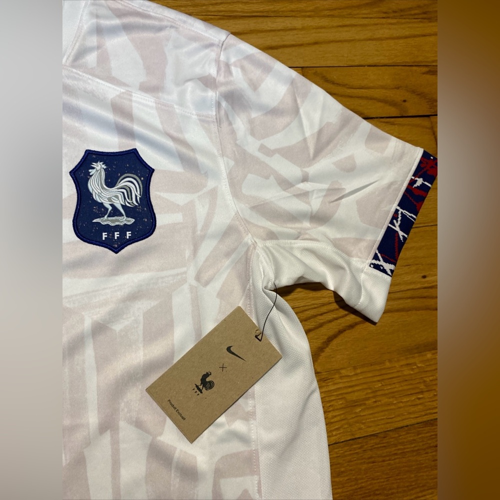 Nike FFF France Soccer Jersey World Cup Away Top Men's Size M NEW!! - Picture 6 of 8
